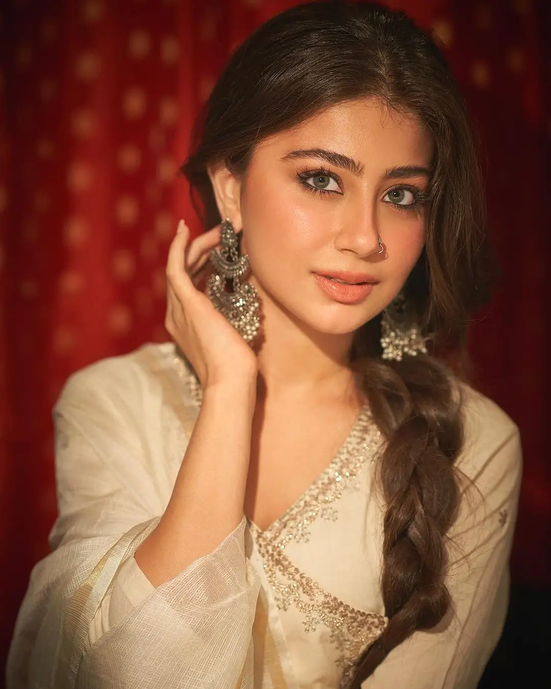 Hindi TV Actress Aditi Bhatia In Beautiful White Gown